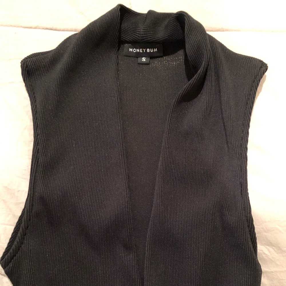 Thick black bodysuit